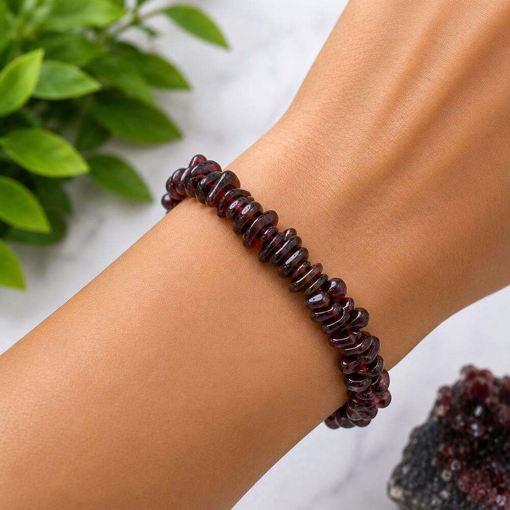 Garnet Chip Bracelet